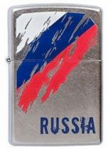  ZIPPO Russia Flag Satin Chrome,   .-. .,.,, 365612 