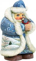 US 514752 Игрушка Дед Мороз со снегирем Mister Christmas (h=12 см) купить