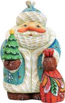 US 517623 Игрушка Дед Мороз с елкой Mister Christmas (h=9 см) купить