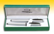 Подарочный набор ручек "Concorde": шариковая + перьевая (серебро) [NEO/DV] купить