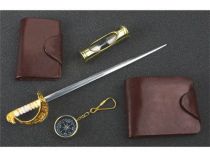 Набор "Бриг": портмоне, ключница, нож для бумаг, песочные часы, брелок-компас купить