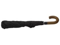 Складной зонт-автомат Ferre (Джанфранко Ферре) с деревянной ручкой черный купить