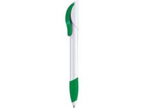 Ручка шариковая Senator модель Hattrix Soft бело-зеленая купить