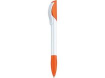 Ручка шариковая Senator модель Hattrix Basic бело-оранжевая купить