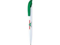 Ручка шариковая Senator модель Challenger Basic бело-зеленая купить