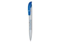 Ручка шариковая Senator модель Challenger Alu серебр. с синим клипом купить