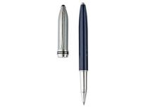 Ручка роллер "Неаполь" синяя с серебристым  колпачком купить