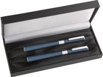 Набор "Гранада": ручка шариковая, ручка роллер в футляре синий купить