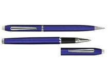 Набор "Экзюпери": ручка шариковая, ручка роллер в футляре, синий купить