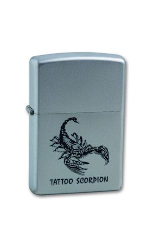 ZIPPO Tattoo Scorpion Satin Chrome,   .-. .,.,,365612 